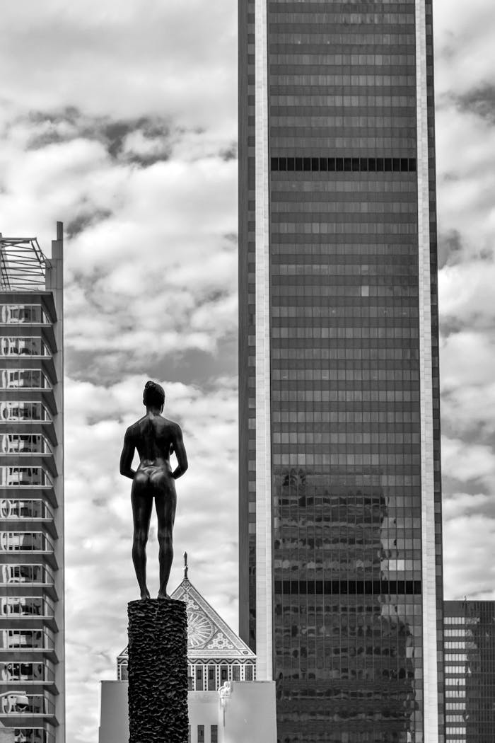 Free stock photo of black and white architecture, library, los angeles